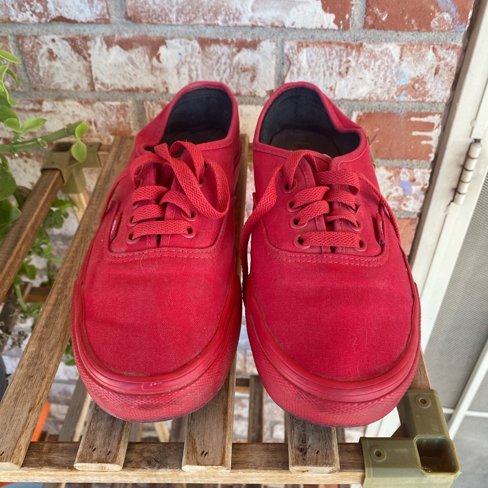 Vans red size 8 women’s